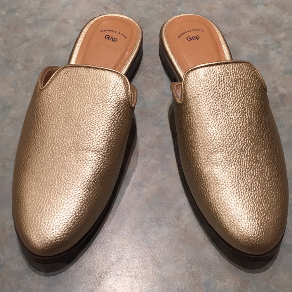 Gap gold mule slides